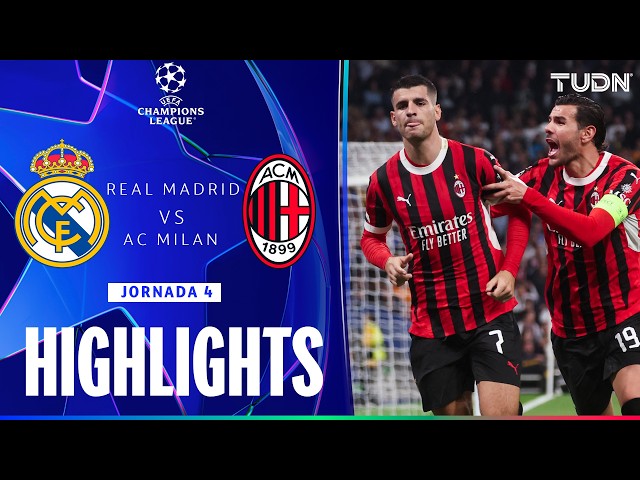 HIGHLIGHTS - Real Madrid vs Milan | UEFA Champions League 24/25 | TUDN