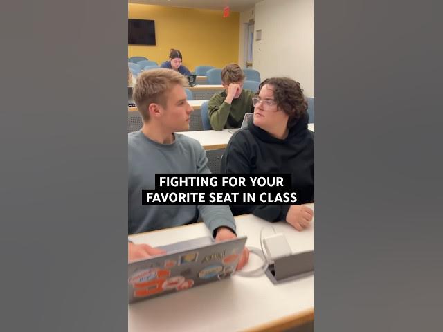 how far would you go for your favorite seat? #collegelife #collegestudent #lecture #rivals
