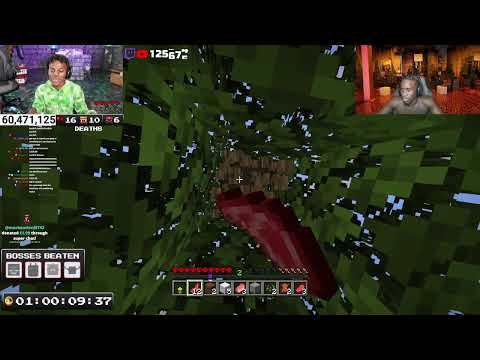MINECRAFT HARDCORE ALL BOSSES DAY 2 🍄🔨🧟‍♂️ft. KaiCenat (Part 2)