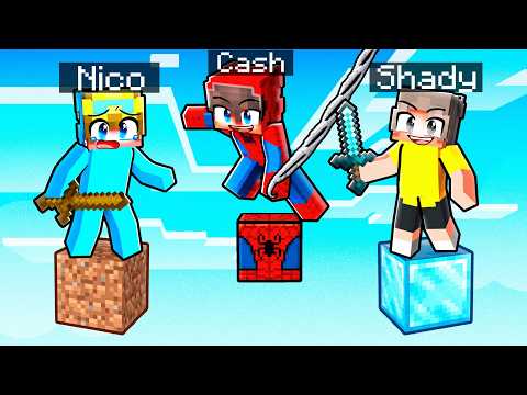 NOOB vs PRO: SUPERHERO One Block Battle! (Minecraft)