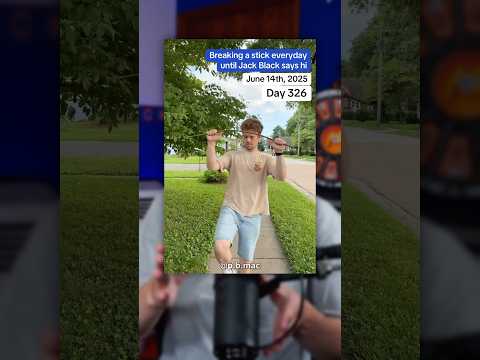 This Guy’s Been Breaking A Stick Every Day For Jack Black 🤣