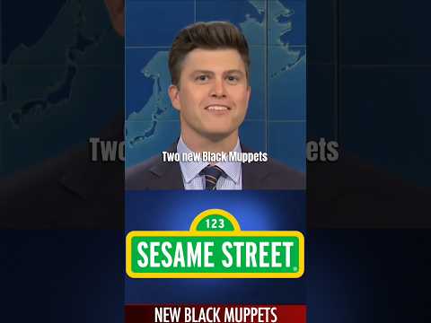 Sesame Street Introduces Two Black Muppets 😳🤣 Colin Jost’s Joke Hits Hard! #shorts