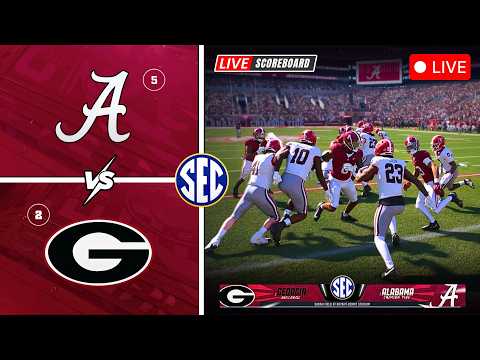 🔴 LIVE 🏈 Alabama Crimson Tide vs Georgia Bulldogs / NCAAF Week 6 / CFB 27 Sim + Scoreboard!