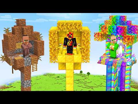 NOOB vs PRO TREEHOUSE in Minecraft…