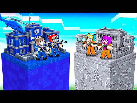 COPS vs ROBBERS: One Chunk Battle! (Minecraft)