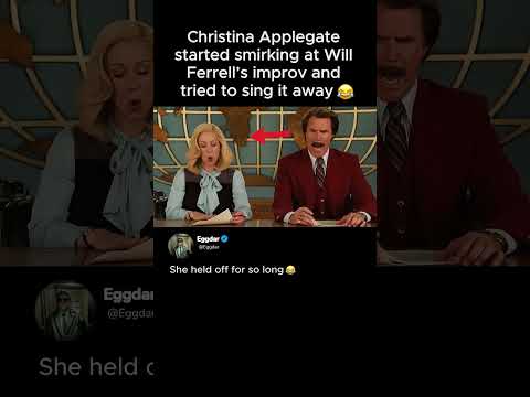 Christina Applegate Started Smirking at Will Ferrell Improv and Tried to Sing It Away | Anchorman 2