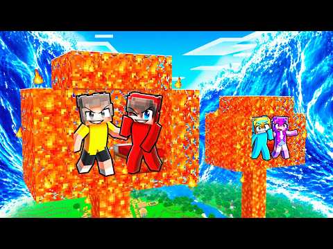 LAVA TREEHOUSE vs. TSUNAMIS in Minecraft!