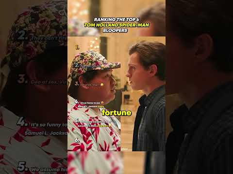 Ranking The Top 6 Tom Holland Spider-Man Bloopers 🤣 #shorts #spiderman