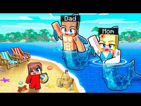 Adopted by a SHARK FAMILY in Minecraft!
