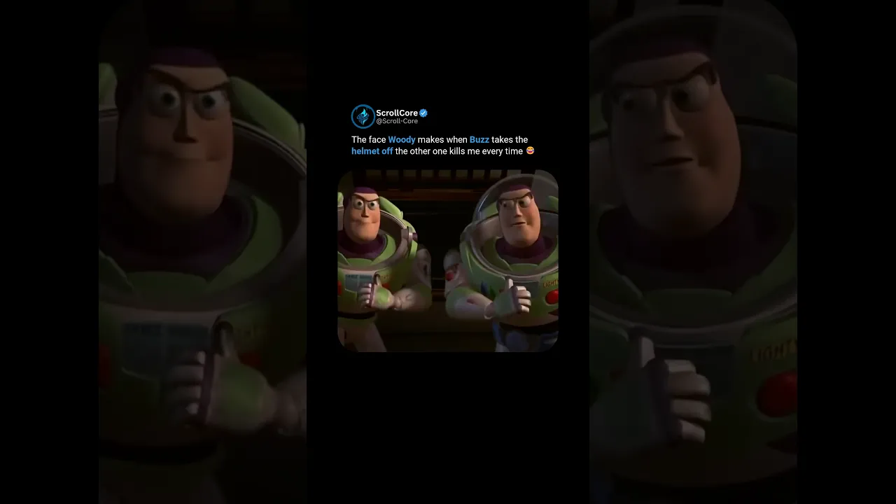 Woody's reaction to the second Buzz 😂