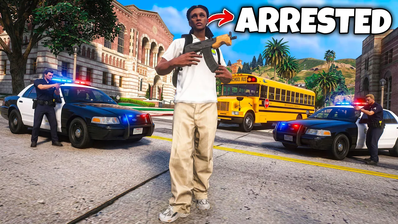 I Got ARRESTED at SCHOOL in GTA 5 RP..