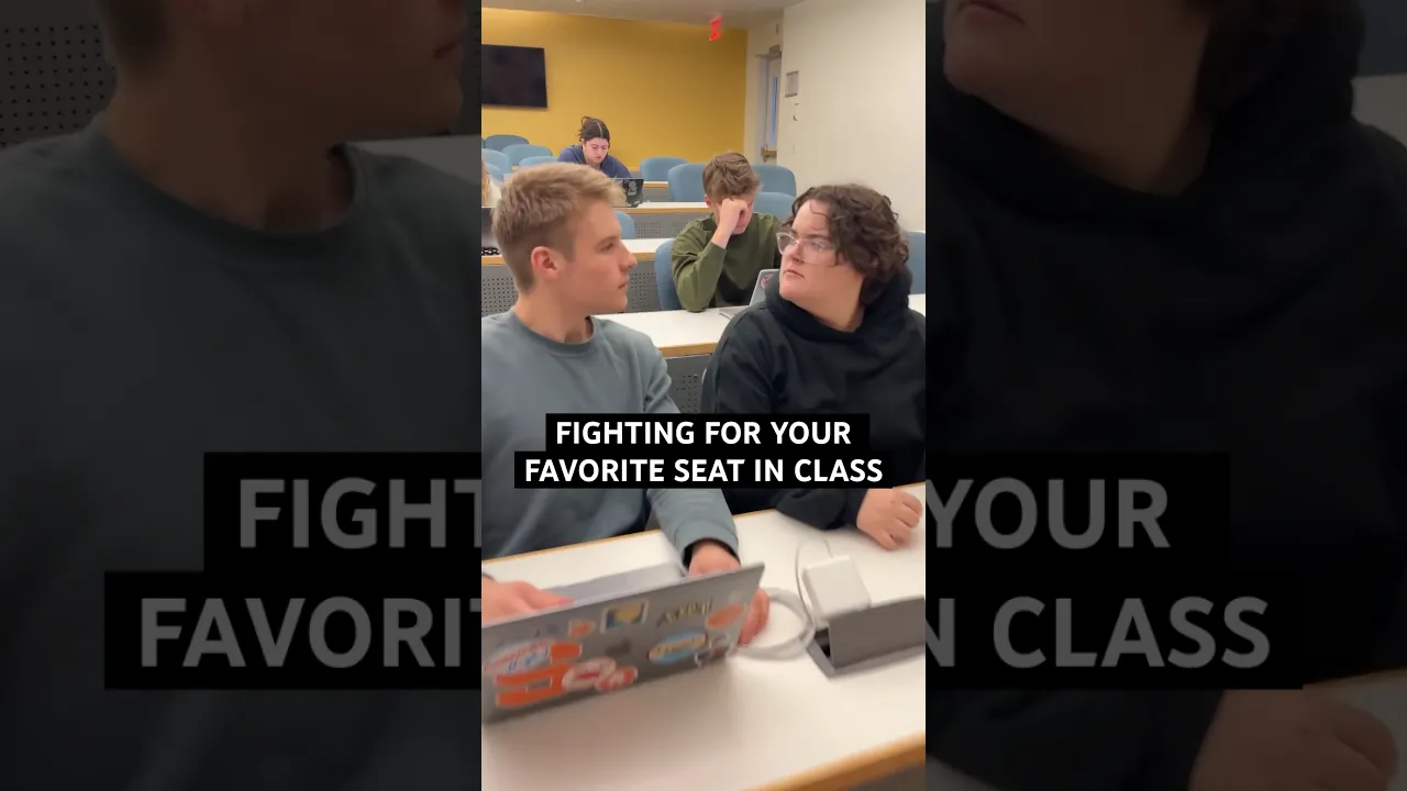 how far would you go for your favorite seat? #collegelife #collegestudent #lecture #rivals