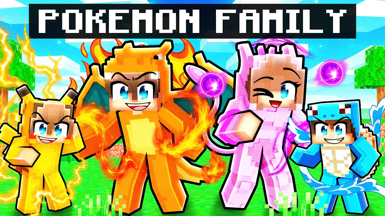 Having a POKEMON Family in Minecraft!