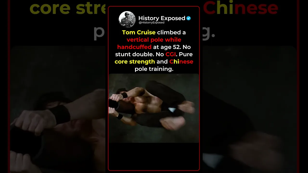 When Tom Cruise Climbed a Pole Handcuffed at 52 🎬💪