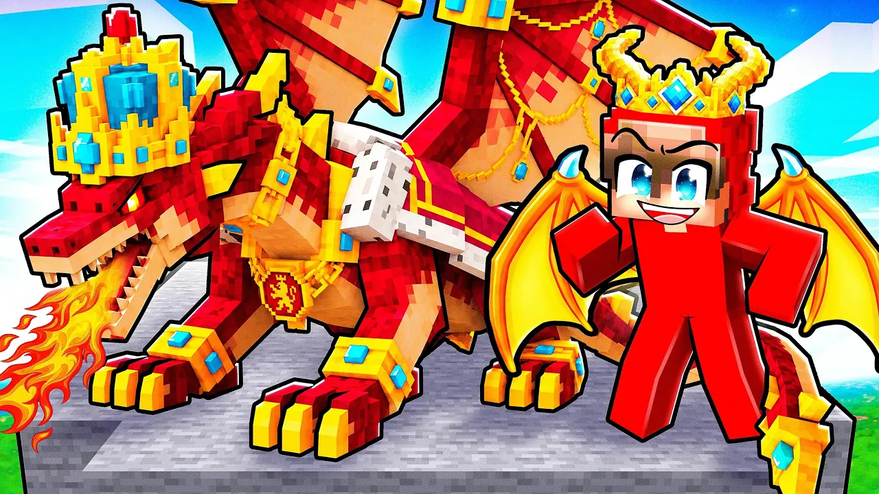 I Became The DRAGON KING in Minecraft..