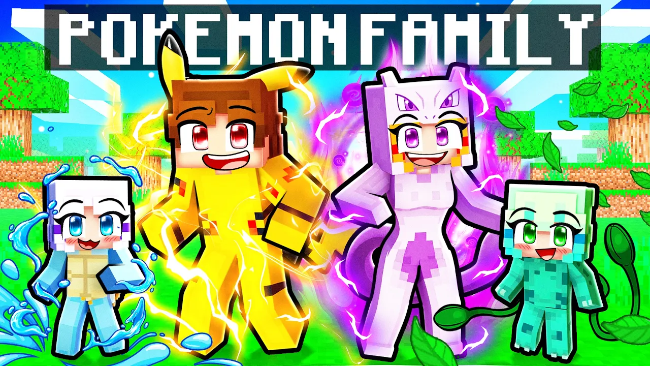 Having a POKEMON Family in Minecraft!